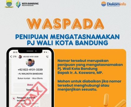 Pesan WhatsApp Mengatasnamakan 